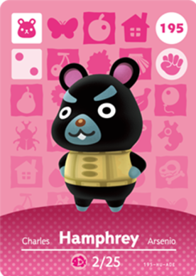 Hamphrey #195 - Animal Crossing Series 2 amiibo Card