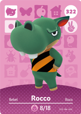 Rocco #322 - Animal Crossing Series 4 amiibo Card