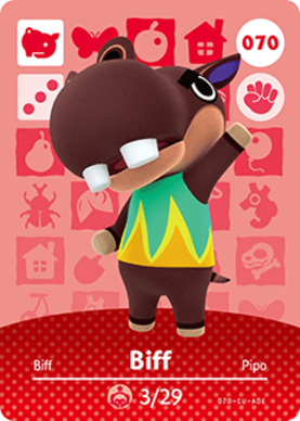 Biff #070 - Animal Crossing Series 1 amiibo Card