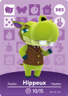 Hippeux #383 - Animal Crossing Series 4 amiibo Card