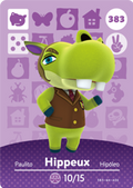 Hippeux #383 - Animal Crossing Series 4 amiibo Card