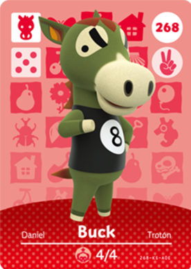 Buck #268 - Animal Crossing Series 3 amiibo Card