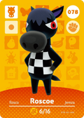 Roscoe #078 - Animal Crossing Series 1 amiibo Card