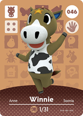 Winnie #046 - Animal Crossing Series 1 amiibo Card