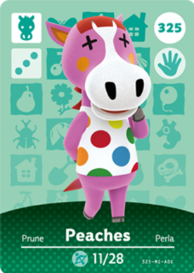 Peaches #325 - Animal Crossing Series 4 amiibo Card