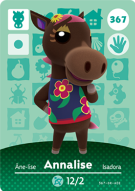 Annalise #367 - Animal Crossing Series 4 amiibo Card