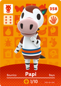 Papi #358 - Animal Crossing Series 4 amiibo Card
