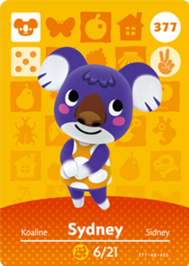 Sydney #377 - Animal Crossing Series 4 amiibo Card