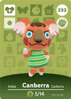 Canberra #232 - Animal Crossing Series 3 amiibo Card