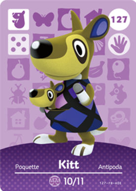 Kitt #127 - Animal Crossing Series 2 amiibo Card