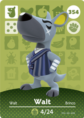 Walt #354 - Animal Crossing Series 4 amiibo Card