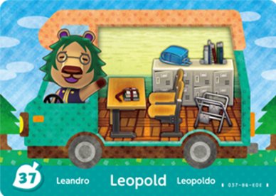 Leopold #WA37 - Animal Crossing Welcome amiibo Card