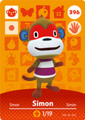 Simon #396 - Animal Crossing Series 4 amiibo Card