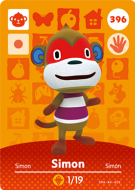 Simon #396 - Animal Crossing Series 4 amiibo Card