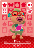 Elise #353 - Animal Crossing Series 4 amiibo Card