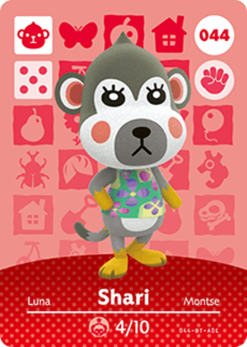 Shari #044 - Animal Crossing Series 1 amiibo Card