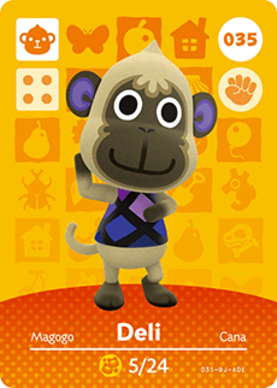 Deli #035 - Animal Crossing Series 1 amiibo Card