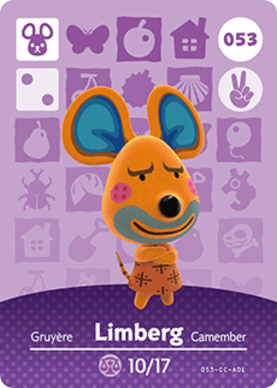 Limberg #053 - Animal Crossing Series 1 amiibo Card