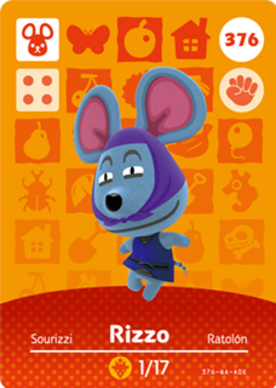 Rizzo #376 - Animal Crossing Series 4 amiibo Card