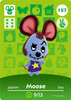Moose #157 - Animal Crossing Series 2 amiibo Card