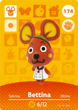 Bettina #174 - Animal Crossing Series 2 amiibo Card