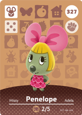 Penelope #327 - Animal Crossing Series 4 amiibo Card