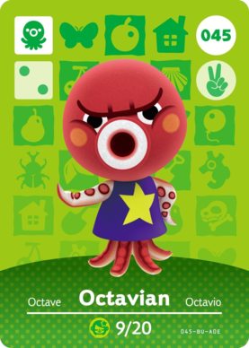 Octavian #045 - Animal Crossing Series 1 amiibo Card