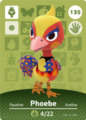 Phoebe #135 - Animal Crossing Series 2 amiibo Card
