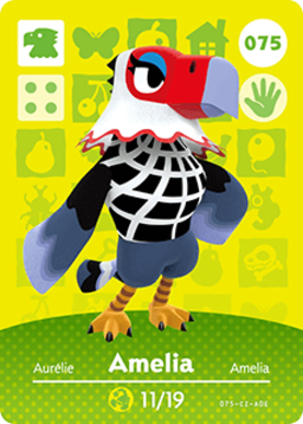 Amelia #075 - Animal Crossing Series 1 amiibo Card
