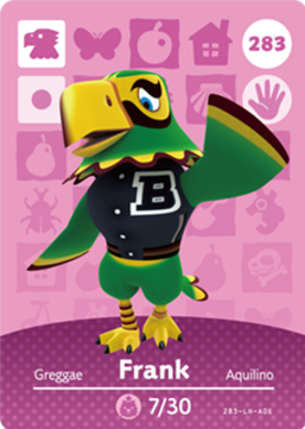 Frank #283 - Animal Crossing Series 3 amiibo Card