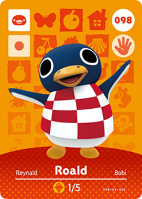 Roald #098 - Animal Crossing Series 1 amiibo Card