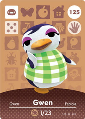Gwen #125 - Animal Crossing Series 2 amiibo Card