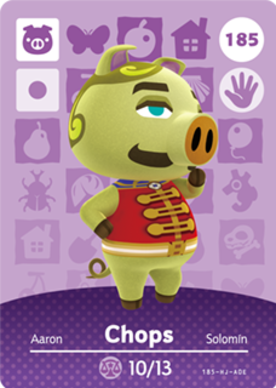 Chops #185 - Animal Crossing Series 2 amiibo Card