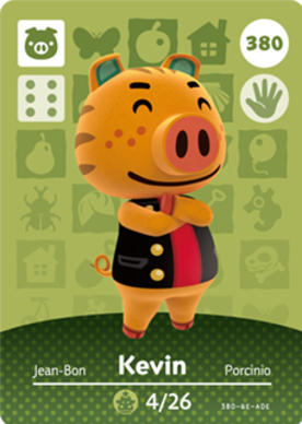 Kevin #380 - Animal Crossing Series 4 amiibo Card