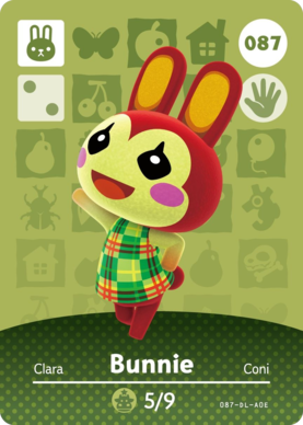 Bunnie #087 - Animal Crossing Series 1 amiibo Card