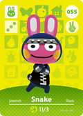 Snake #055 - Animal Crossing Series 1 amiibo Card