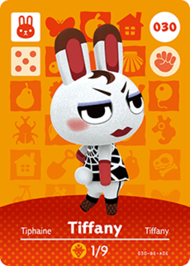 Tiffany #030 - Animal Crossing Series 1 amiibo Card