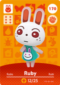 Ruby #170 - Animal Crossing Series 2 amiibo Card