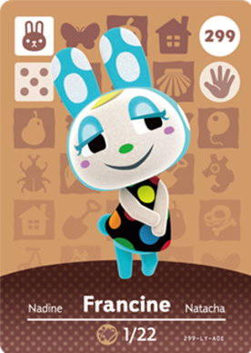 Francine #299 - Animal Crossing Series 3 amiibo Card