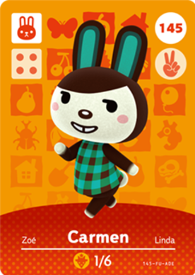 Carmen #145 - Animal Crossing Series 2 amiibo Card