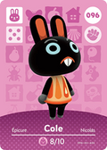 Cole #096 - Animal Crossing Series 1 amiibo Card