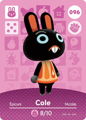 Cole #096 - Animal Crossing Series 1 amiibo Card