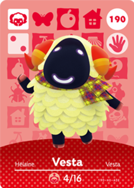 Vesta #190 - Animal Crossing Series 2 amiibo Card