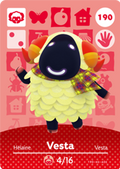 Vesta #190 - Animal Crossing Series 2 amiibo Card