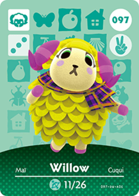 Willow #097 - Animal Crossing Series 1 amiibo Card