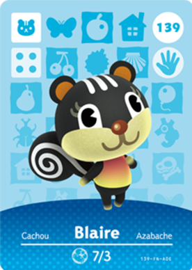 Blaire #139 - Animal Crossing Series 2 amiibo Card