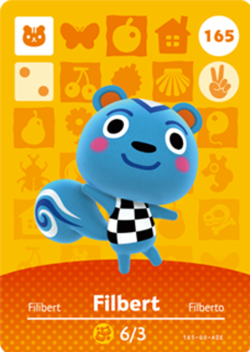 Filbert #165 - Animal Crossing Series 2 amiibo Card