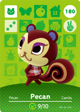 Pecan #180 - Animal Crossing Series 2 amiibo Card