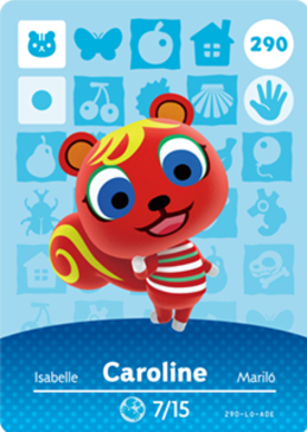 Caroline #290 - Animal Crossing Series 3 amiibo Card
