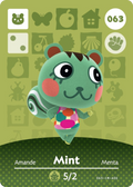 Mint #063 - Animal Crossing Series 1 amiibo Card